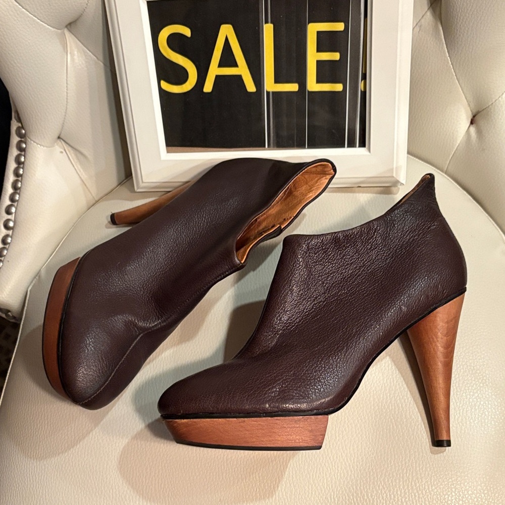 Chic Dark Brown Ankle Booties - image 2